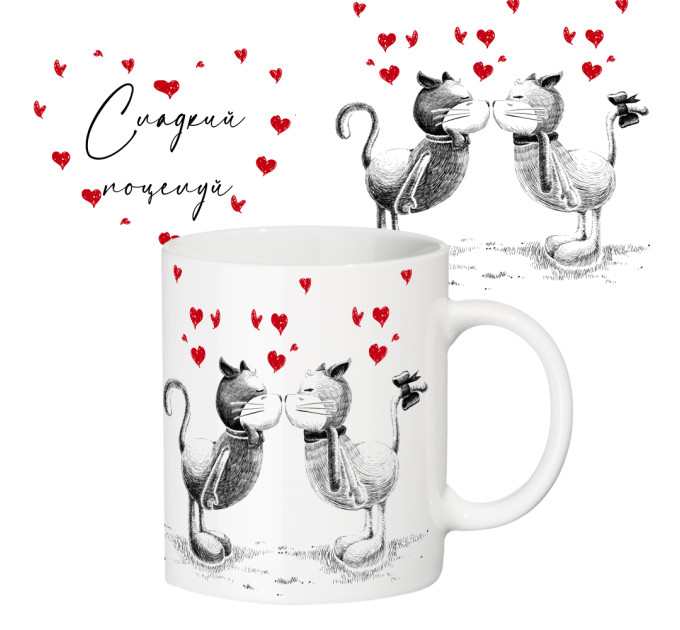 Чашка с принтом 64129 Сладкий поцелуй