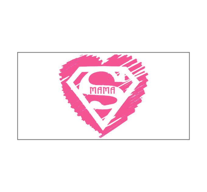 Чашка с принтом 64202 Супер Мама (розовая)