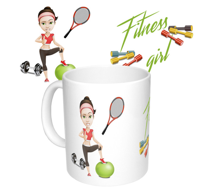 Чашка с принтом 65321 Фитнес Герл