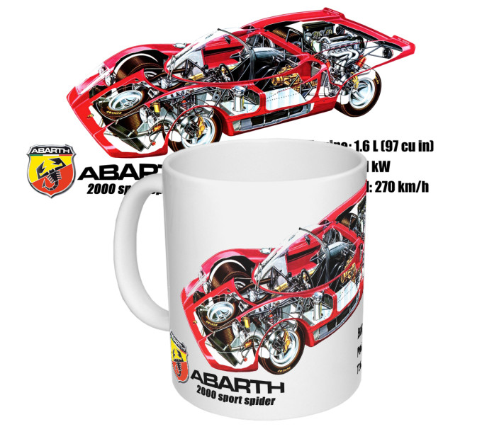 Чашка з принтом 65501 Abarth