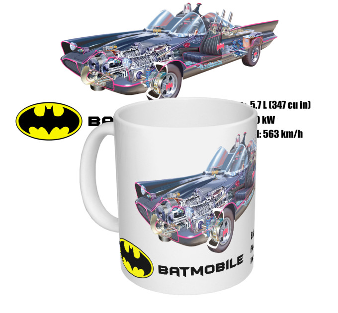 Чашка с принтом 65506 Бэтмобиль