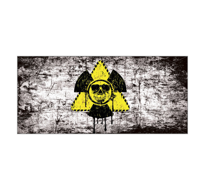 Чашка с принтом 65602 Радиация (черная)