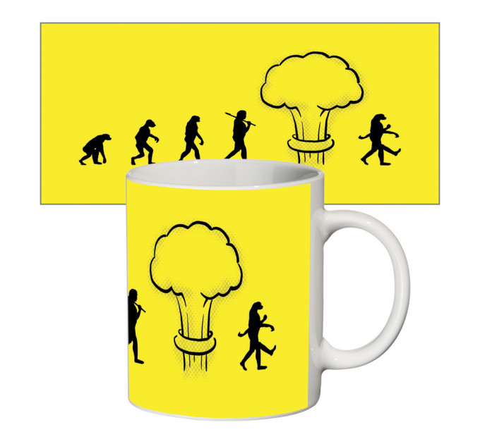 Чашка с принтом 65606 Эволюция