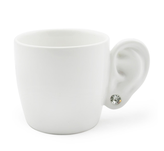 Чашка с ухом (белая)
