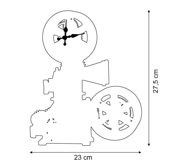 Годинник Gear Clock Кінопроектор (золотий)