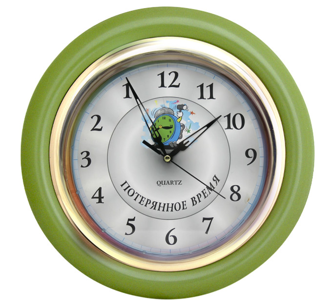 Часы идут в обратную сторону Потерянное время (зеленый)