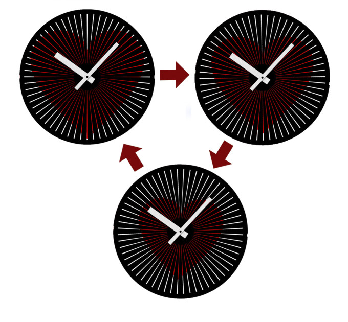 Часы Сердце пульсирующее