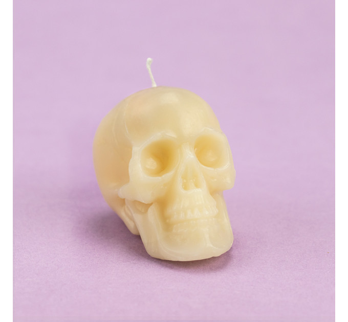 Декоративна свічка фігурна Череп 13018 (шампань)