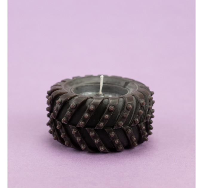 Декоративна свічка фігурна Колесо 13023 (шоколадна)