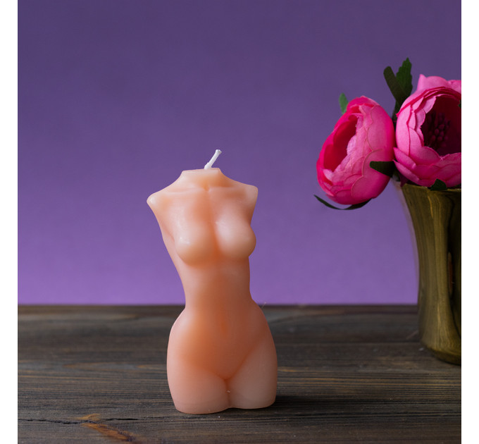 Декоративная свеча фигурная силуэт Женщины 12923 (телесная)