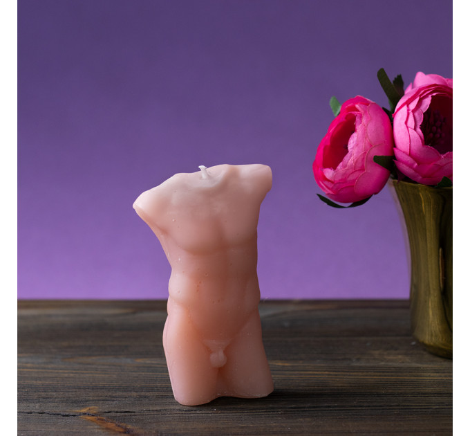 Декоративна свічка фігурна торс Чоловіки 12926 (тілесна)