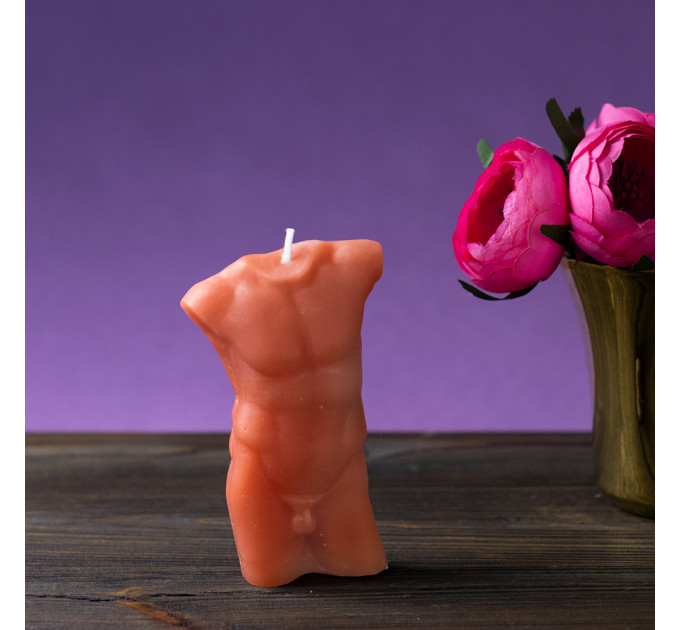 Декоративна свічка фігурна торс Чоловіки 12926 (тілесна)