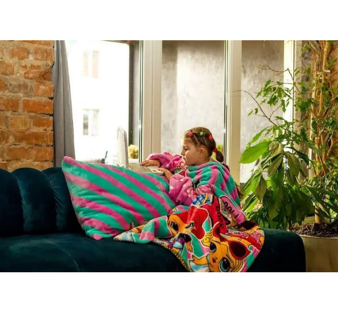 Детский плед с рукавами из микрофибры, 125х80 см (LoL)