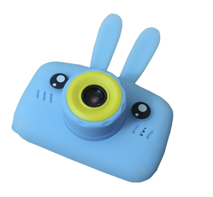 Детский цифровой фотоаппарат Kids Camera Заяц (голубой)