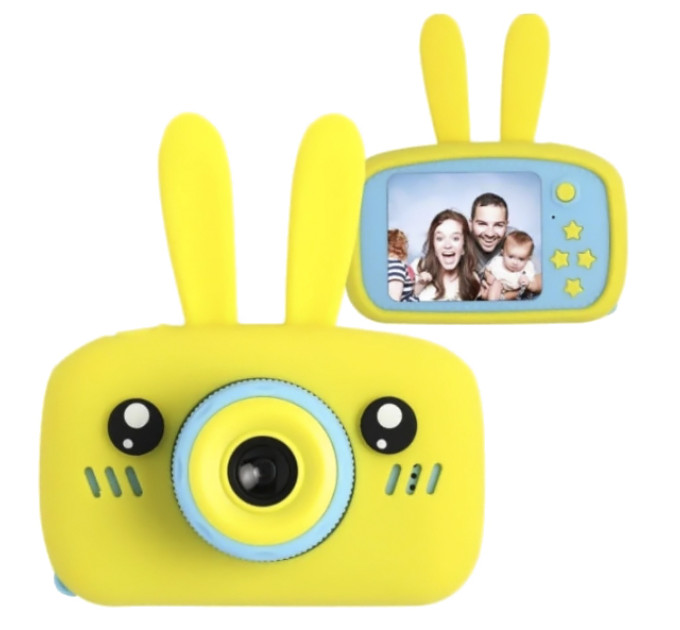 Детский цифровой фотоаппарат Kids Camera Заяц (голубой)