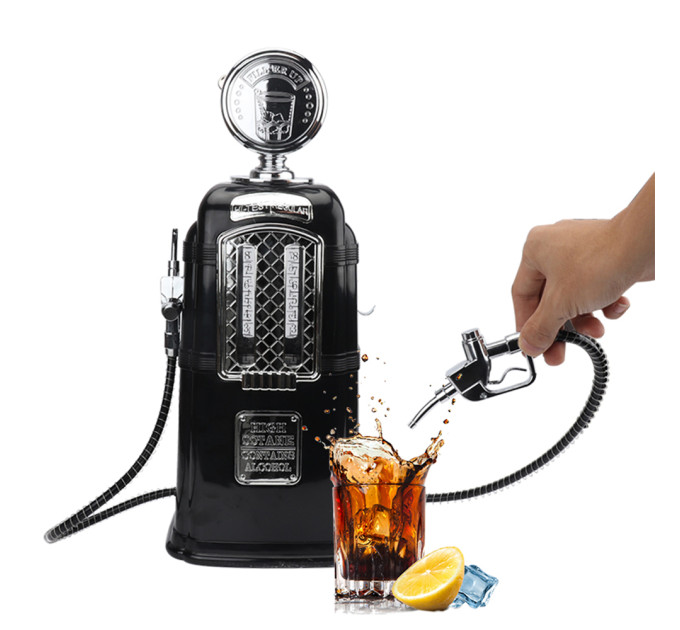 Диспенсер для напоїв Автозаправна колонка з двома кранами (чорна)