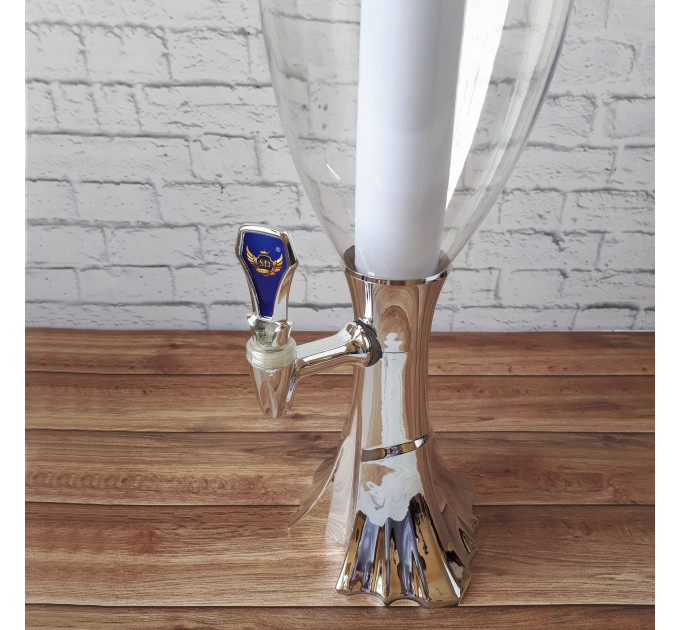 Диспенсер для напитков Башня Вавилон (серебро)