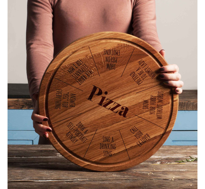 Дошка для нарізки "Pizza Board Game", 35 см, англійська