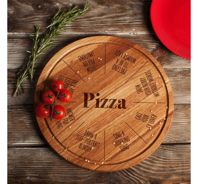 Дошка для нарізки "Pizza Board Game", 35 см, англійська