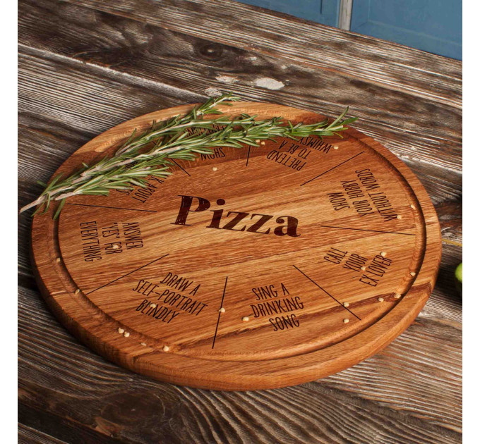 Дошка для нарізки "Pizza Board Game", 35 см, англійська