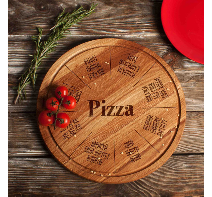 Дошка для нарізки "Піца на бажання", російська