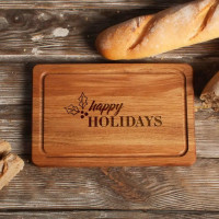 Доска разделочная "Happy holidays" S, английский