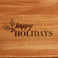 Доска разделочная "Happy holidays" S, английский