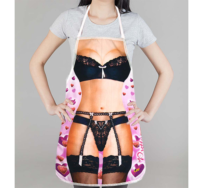 Фартух із приколом Чорна білизна