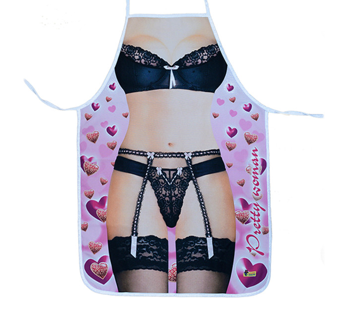 Фартух із приколом Чорна білизна