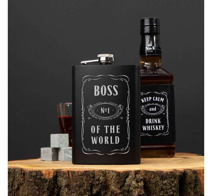 Фляга "Boss №1 of the world", английский