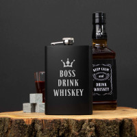 Фляга "Boss drink whiskey", английский Фляга "Boss drink whiskey", английский