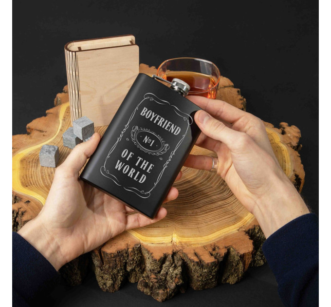 Фляга "Boyfriend №1 of the world", английский