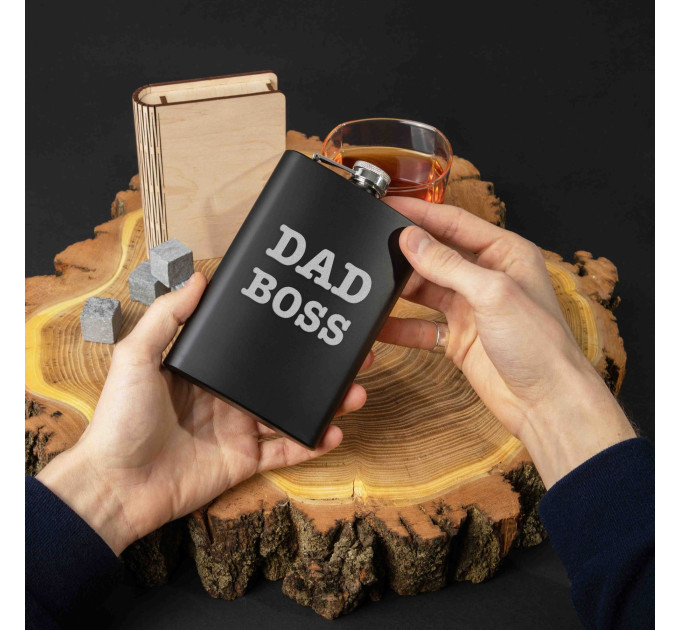 Фляга "Dad boss", английский