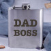 Фляга стальная "Dad boss", английский