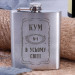 Фляга стальная "Кум №1 в усьому світі" в крафтовой коробке