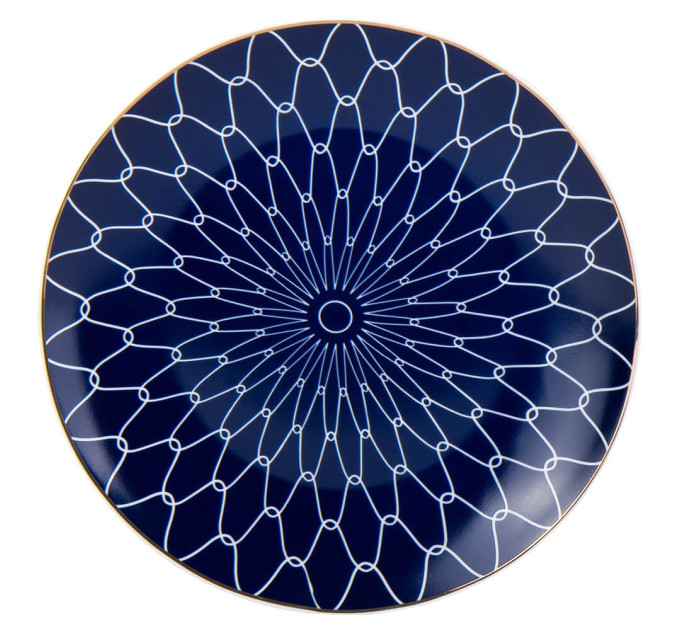 Тарелка "Блю", синяя, (комплект 4 шт) (8900-053)