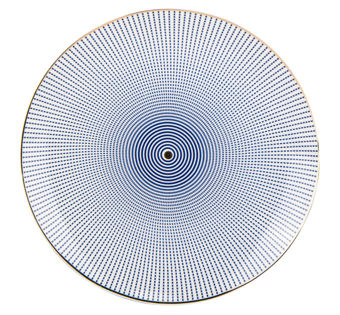 Тарелка "Блю", синяя, (комплект 4 шт) (8900-053)