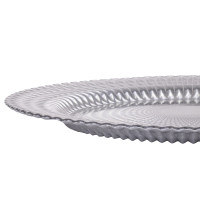 Тарелка "Геометрия", серебряная, 33 см, (комплект 6 шт) (9158-006)