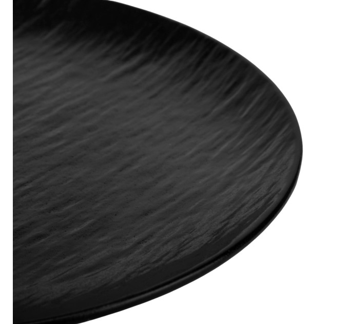 Тарелка "Керамическая грация", черная, 27 см, (комплект 6 шт) (9182-002)