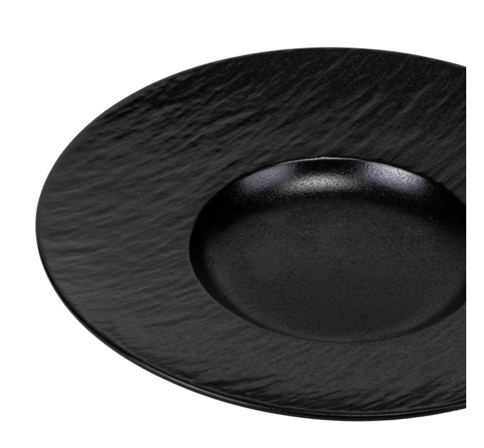 Тарілка "Контраст", чорна, 27 см, (комплект 6 шт) (9182-015)