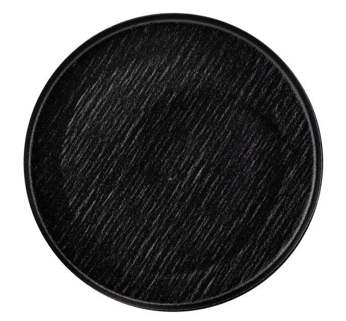 Тарелка "Обсидиан", черная, 25,5 см, (комплект 6 шт) (9182-018)