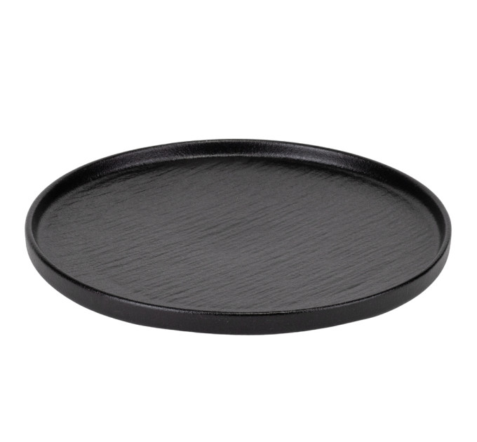 Тарелка "Обсидиан", черная, 25,5 см, (комплект 6 шт) (9182-018)