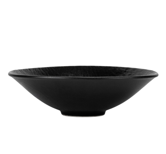 Тарелка "Оникс", черная, 23 см, (комплект 6 шт) (9182-019)