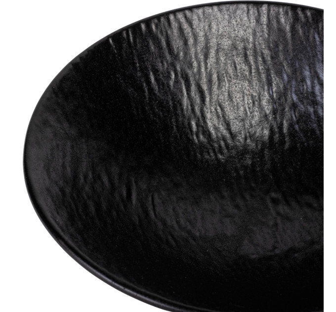 Тарелка "Оникс", черная, 23 см, (комплект 6 шт) (9182-019)
