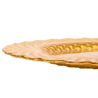 Тарілка "Павич", золота, 33 см, (комплект 6 шт) (9158-001)