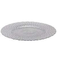 Тарілка "Павич", срібна, 33 см, (комплект 6 шт) (9158-002)