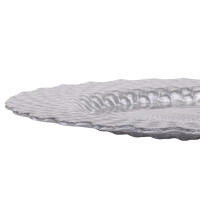 Тарілка "Павич", срібна, 33 см, (комплект 6 шт) (9158-002)