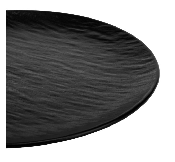 Тарілка "Симфонія", чорна, 23 см, (комплект 6 шт) (9182-004)