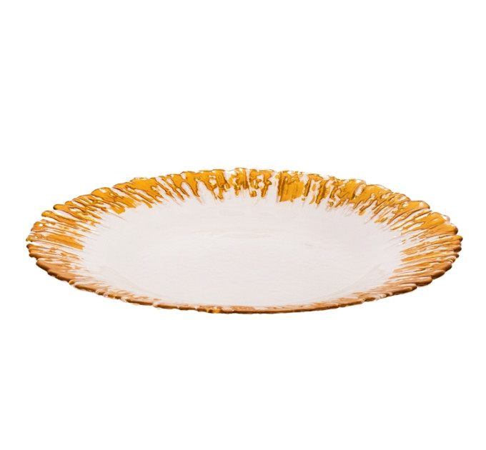 Тарелка "Солнце", золотая, 33 см, (комплект 6 шт) (9158-005)
