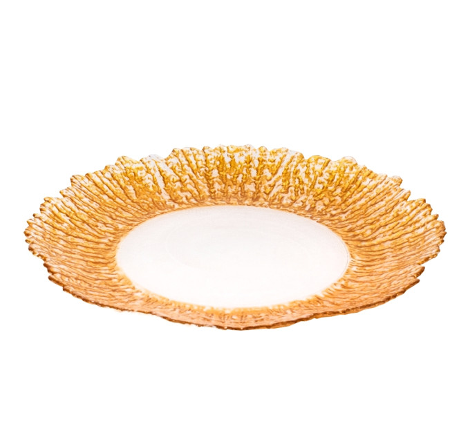 Тарелка "Солнечные лучи", золотая, 33 см, (комплект 6 шт) (9158-007)